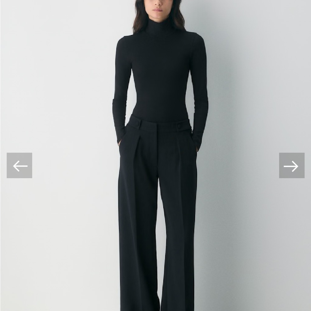 Elegant Black Women's Wide-Leg Pants